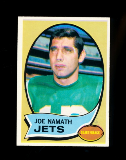 1970 Topps Football Card #150 Hall of Famer Joe Namath New York Jets. EX-MT