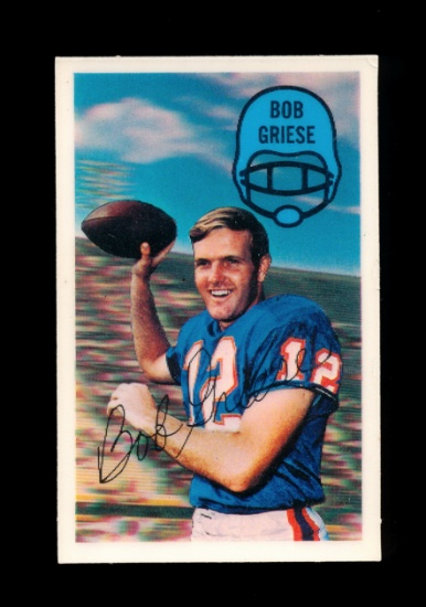1970 Kellogg Xograph 3-D Football Card #17 of 60 Hall of Famer Bob Griese M