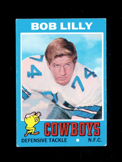 1971 Topps Football Card #144 Hall of Famer Bob Lilly Dallas Cowboys. EX-MT