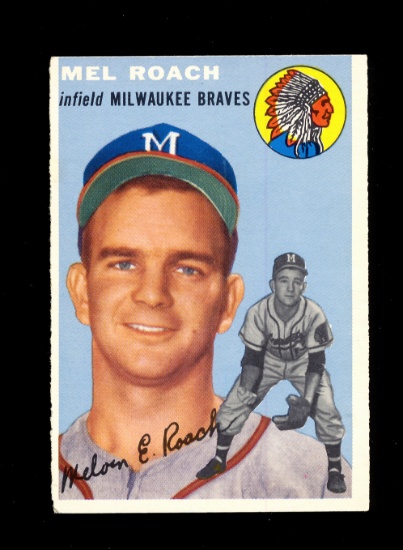 1954 Topps Baseball Card #181 Mel Roach Milwaukee Braves. EX to EX-MT+ Cond