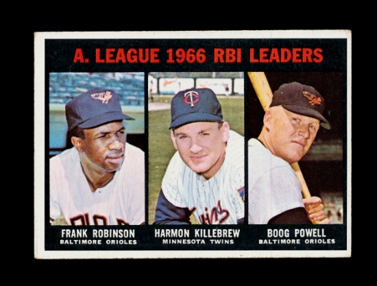 1967 Topps Baseball Card #241 American League RBI Leaders Robinson/Killebre