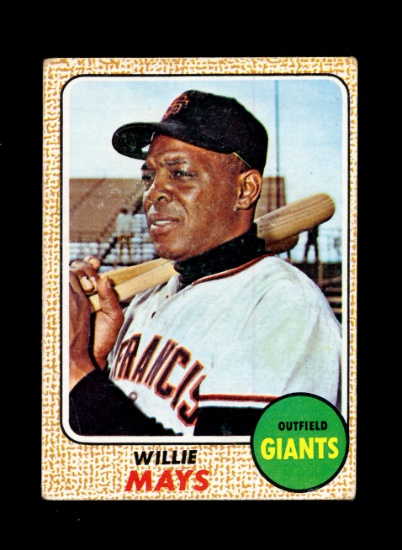 1968 Topps Baseball Card #50 Hall of Famer Willie Mays San Francisco Giants
