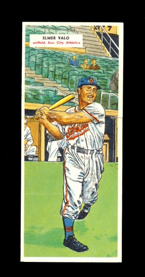 1955 Topps Double Header Baseball Card. #85 Elmer Valo Kansas City Athletic