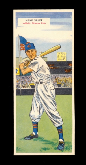 1955 Topps Double Header Baseball Card. #103 Hank Sauer Chicago Cubs and #1