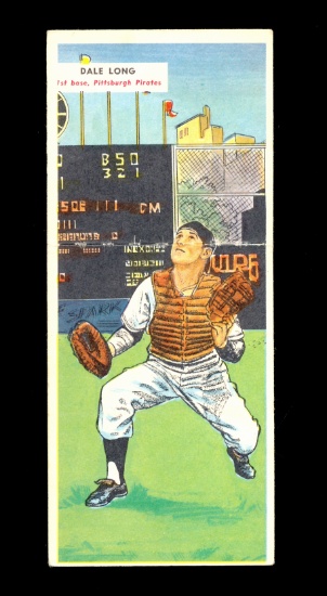 1955 Topps Double Header Baseball Card. #115 Dale Long Pittburgh Pirates an