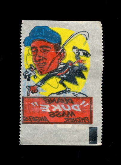 1961 Topps Magic Rub-Off Transfer Angels Pitcher Duane "Duke" Mass 2" x 3"