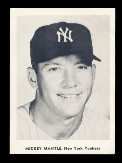 Black and White Photo of Hall of Famer Mickey Mantle from 1958 New York Yan