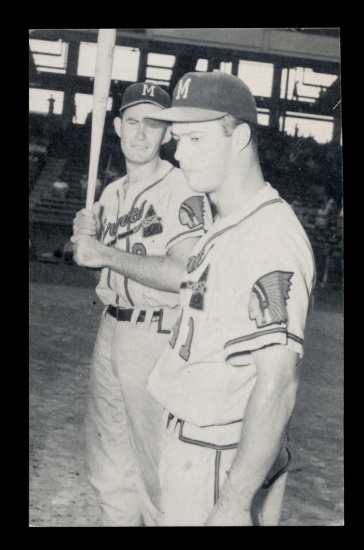 1985 TCMA Post Card Baseball Photo Classics #12 Joe Adcock & Eddie Mathews