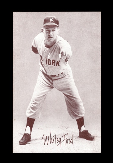 1947-1966 Baseball Exhibit Card Hall of Famer Whitey Ford New York Yankees.