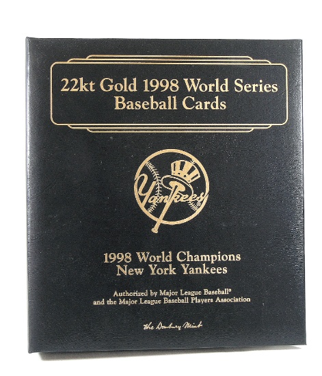 1998 Danbury Mint "World Champions New York Yankees" 22kt Gold 32 Card Comp