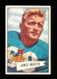 1952 Bowman Large Football Card #52 James Martin Detroit Lions. EX to EX-MT