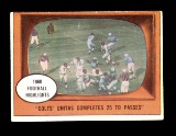 1961 Topps Football Card #57 Hall of Famer John Unitas In Action. EX to EX-