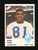 1961 Fleer Football Card #84 Hall of Famer Dick Lane Detroit Lions EX-MT to