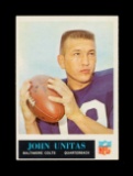 1965 Philadelphia Football Card #12 Hall of Famer John Unitas Baltimore Col