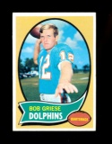 1970 Topps Football Card #10 Hall of Famer Bob Griese Miami Dolphins. EX to