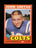 1971 Topps Football Card #1 Hall of Famer John Unitas Baltimore Colts. EX t