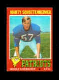 1971 Topps ROOKIE Football Card #3 Rookie Marty Schottenheimer Boston Patri