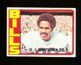 1972 Topps Football Card #160 Hall of Famer O.J. Simpson Bufflo Bills. EX t
