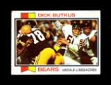 1973 Topps Football Card #300 Hall of Famer Dick Butkus Chicago Bears. EX-M