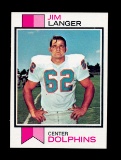 1973 Topps ROOKIE Football Card #341 Rookie Hall of Famer Jim Langer Miami