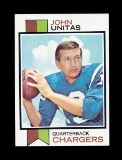 1973 Topps Football Card #455 Hall of Famer John Unitas San Diego Chargers.