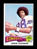 1975 Topps ROOKIE Football Card #65 Rookie Drew Pearson Dallas Cowboys. EX-