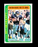 1978 Topps Football Card #3 Hall of Famer Walter Payton Chicago Bears Highl