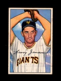 1952 Bowman Baseball Card #90 Larry Jansen New York Giants. EX to EX-MT+ Co