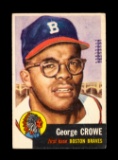 1953 Topps Baseball Card Short Print #3 George Crowe Boston Braves. VG-EX t