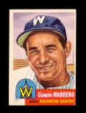 1953 Topps Baseball Card Double Print #13 Connie Marrero Washington Senator