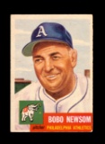 1953 Topps Baseball Card Double Print #15 Bobo Newsom Philadelphia Athletic