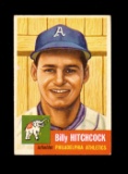 1953 Topps Baseball Card Short Print #17 Billy Hitchcock Philadephia Athlet