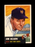 1953 Topps Baseball Card Double Print #38 Jim Hearn New York Giants. EX to