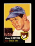 1953 Topps Baseball Card Double Print #46 Johnny Klippstein Chicago Bears.