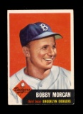 1953 Topps Baseball Card Double Print #85 Bobby Morgan Brooklyn Dodgers. EX