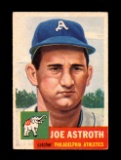 1953 Topps Baseball Card Double Print #103 Joe Astroth Philadelphia Athleti