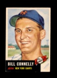 1953 Topps Baseball Card Double Print #126 Bill Connelly New York Giants. E