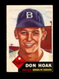 1953 Topps Baseball Card #176 Don Hoak Brooklyn Dodgers. EX to EX-MT+ Condi