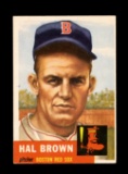 1953 Topps Baseball Card #184 Hal Brown Boston Red Sox. EX to EX-MT+ Condit
