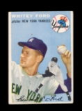 1954 Topps Baseball Card #37 Hall of Famer Whitey Ford New York Yankees. EX