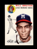 1954 Topps Baseball Card #109 Bill Bruton Milwaukee Braves. EX to EX-MT+ Co