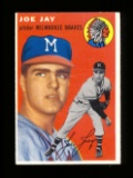 1954 Topps Baseball Card #141 Joe Jay Milwaukee Braves. EX to EX-MT+ Condit