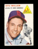 1954 Topps Baseball Card #164 Stu Miller St Louis Cardinals. EX to EX-MT+ C