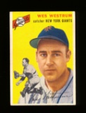 1954 Topps Baseball Card #180 Wes Westrum New York Giants. EX to EX-MT+ Con