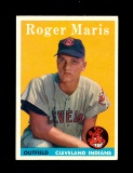 1958 Topps ROOKIE Baseball Card #47 Rookie Roger Maris Cleveland Indians. H