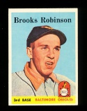 1958 Topps Baseball Card #307 Hallof Famer Brooks Robinson Baltimore Oriole