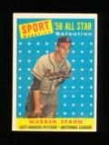 1958 Topps Baseball Card #494 Hall of Famer Warren Spahn Milwaukee Braves A