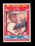 1959 Topps Baseball Card #561 Hall of Famer Hank Aaron Milwaukee Braves All