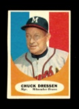 1961 Topps  Baseball Card #137 Chuck Dressen Milwaukee Braves. EX to EX-MT+