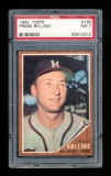 1962 Topps Baseball Card #130 Frank Bolling Milwaukee Braves. Graded PSA NM